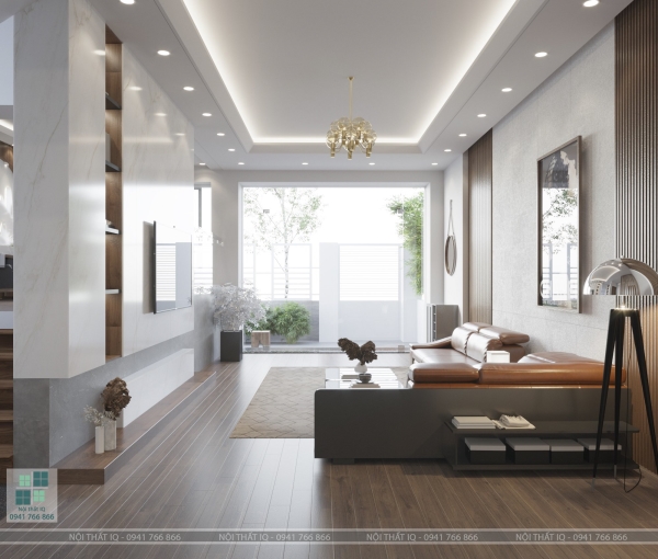 Thiết kế, thi công nội thất phòng khách - Nội Thất IQ - Công Ty Cổ Phần IQ Holdings